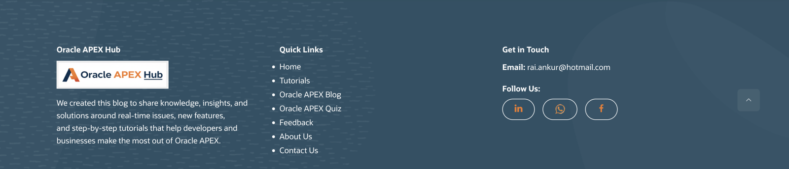 🧩 How to Create a Footer in Oracle APEX – Step by Step Guide