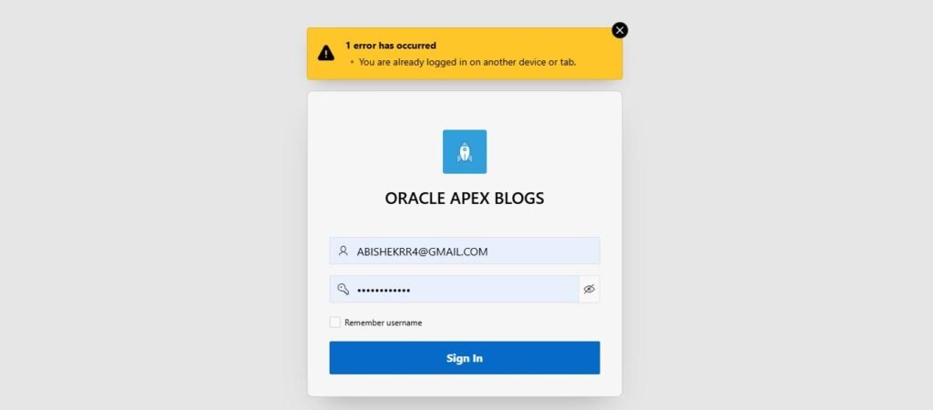 Prevent Multiple Browser Tabs in Oracle APEX with Background Session Monitoring