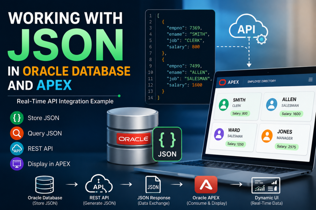 🗂️ Working with JSON in Oracle Database and Oracle APEX – Real-Time API Integration Example